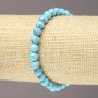 Elastic Turquoise Bracelet (Pressed) Smooth Bead, 6mm Diameter+