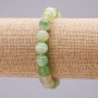 Elastic bracelet with Agate — smooth bead 10mm