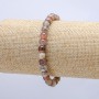 Elastic Botswana Agate Bracelet with Smooth Beads, 6 mm Diameter, 18 cm Circumference +