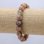 Elastic bracelet with natural selenite, smooth beads, 10 mm diameter, approx. 18 cm circumference