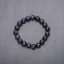 Aventurine Bracelet 'Blue Sand Night of Cairo' Faceted Beads, 10 mm Diameter, 18 cm Circumference