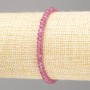 Bracelet with Faceted Tourmaline Rondelle Beads (Imitation), 4×3 mm, 18 cm (Stretch)