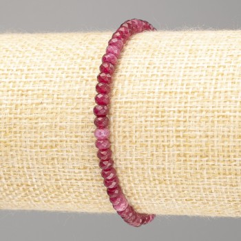 Tourmaline Bracelet (Imitation) Faceted Rondel, diameter 4x3 mm, length 18 cm (stretch)