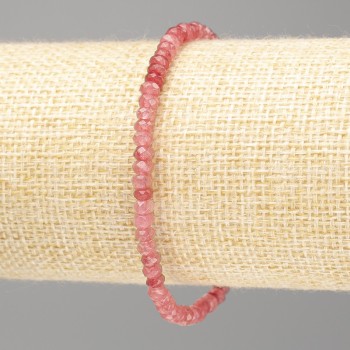 Tourmaline Bracelet (Imitation) Faceted Rondelle, Bead diameter 4x3 mm, Length 18 cm (stretch)