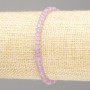 Bracelet Amethyst (named) light lilac translucent faceted rondelle, diameter 4x3 mm +/-, length 18 cm (stretch)