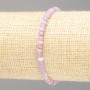 Bracelet 'Amethyst' (name) faceted rondelle, diameter 4x2.5 mm, length 18 cm (stretch)