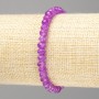 Bracelet with amethyst-toned stone, light lilac, faceted rondelle, diameter 6x4 mm, length 18 cm (stretch)