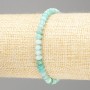 Amazonite Beaded Bracelet Rondelle Natural Stone on Stretch Cord, Diameter 5x3.5 mm, Length 18 cm (Stretch)