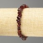 Bracelet with natural garnet chips, diameter 8-5×3(±)mm on elastic, length 18 cm (stretch)