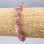 Bracelet with strawberry quartz natural stone chips, diameter 8x4 mm +/-, length 18 cm (stretch)