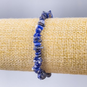 Sodalite bracelet, natural stone chips, 18 cm