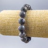 Larvikite Bracelet with Smooth Bead, 12.5 mm Diameter, 18 cm Length (Stretch)