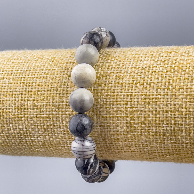 Picasso Gray Jasper Bracelet (Imitation Acrylic)