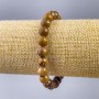 Jasper bracelet 'Wooden Smooth Bead', diameter 8.5 mm, length 18 cm (stretch)