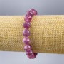 Bracelet Tourmaline natural stone faceted bead, diameter 10mm, length 18cm (stretch)