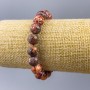 Bracelet Ocean Jasper (Imitation Acrylic) Smooth Beads, 10mm Diameter, 18cm Length (Stretch)