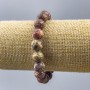 Bracelet 'Leopard Jasper' (imitation acrylic) smooth beads, diameter 10 mm+, length 18 cm (stretch)