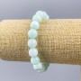Larimar bracelet, natural stone, smooth beads on thread, diameter 10 mm, length 18 cm (stretch)