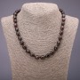 Faceted natural garnet bead necklace, diameter 8x14 mm, length 46 cm