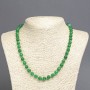 Chrysoprase Necklace (named) Faceted Bead, diameter 7.5 mm, length 45 cm