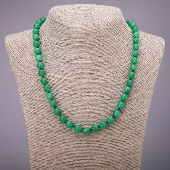 Chrysoprase Necklace (named ) Smooth Bead, 8mm diameter, 45cm length
