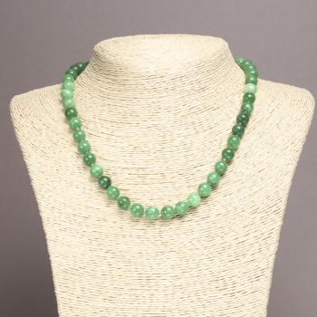 Chrysoprase Necklace (named) smooth beads, 8mm diameter, length 45 cm