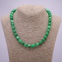 Chrysoprase Necklace named after Smooth Bead, 10(±)mm diameter, 45 cm long