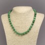Chrysoprase Necklace (named after) smooth bead, diameter 10 mm, length 45 cm