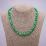 Synthetic Chrysoprase Necklace, Smooth Beads, 8 mm Diameter, 45 cm Long