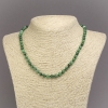 Necklace with Chrysoprase (named) smooth bead, diameter 6 mm+-, length 45 cm+