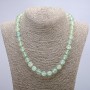 Prehnite Necklace — Smooth Bead, 10mm Diameter, 46 cm Length +