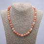 Imitation Selenite Necklace with Smooth Beads, Diameter 8(±)mm, Length 45 cm