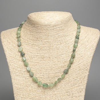 Natural Kunzite green faceted beads necklace, diameter 7–8 mm, length 50 cm+