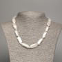 Necklace of natural baroque pearls with a gasoline tint, diameter 24×9×4.5 mm, length 45 cm +