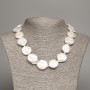 Necklace of natural Baroque pearls with a 'gasoline' shade, diameter 19-22×23-26 mm, length 45 cm ±