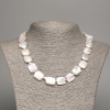 Necklace of natural baroque pearls with a gasoline shade