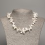 Baroque Pearl Necklace with a Gasoline shade 'Butterfly', diameter 11x9 mm, length 48 cm +