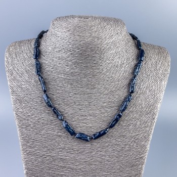 Necklace of natural black Baroque pearls, diameter 17x6 mm, length 48 cm +