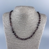 Tumbled Garnet Gemstone Necklace, 8x7 mm beads ±, length 48 cm