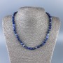 Natural sodalite necklace with smooth beads, 6.5 mm diameter, 48 cm long