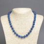 Apatite Necklace (named after) Faceted Round Bead, 10mm Diameter, 45cm Length