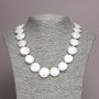 Necklace of natural baroque pearls, diameter 18x5 mm (±), length 45 cm+