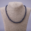 Natural stone necklace in 'Lapis Lazuli', faceted rondelles, 6x4 mm, length 50 cm