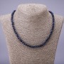 Natural stone necklace in 'Lapis Lazuli', faceted rondelles, 6x4 mm, length 50 cm