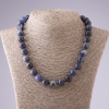 Sodalite Necklace with Smooth Beads, 48 cm Length, 12 mm Diameter