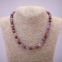 Amethyst Bead Necklace, Faceted Bead, 8 mm Diameter, 45 cm Length