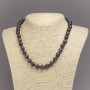 Natural amethyst necklace with smooth beads, 10mm diameter, 45cm length