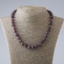Natural Amethyst Bead Necklace, Smooth Beads, 10mm Diameter, 47 cm Length+