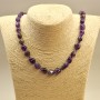 Faceted Amethyst Beads, 8x12 mm diameter, 45 cm length