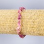 Bracelet with natural tourmaline, faceted stones, diameter 6x8 mm, length 18 cm (stretch)